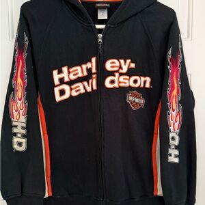 Harley-Davidson Women’s Hoodie with Orange Flames